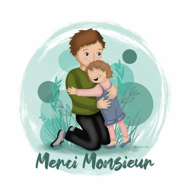 "Merci Monsieur", version fille. Image à télécharger et à imprimer