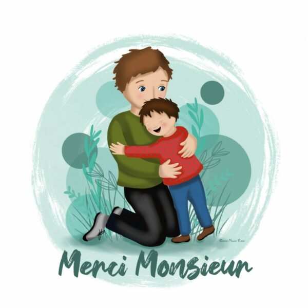 "Merci Monsieur", version garçon. Image à télécharger et à imprimer