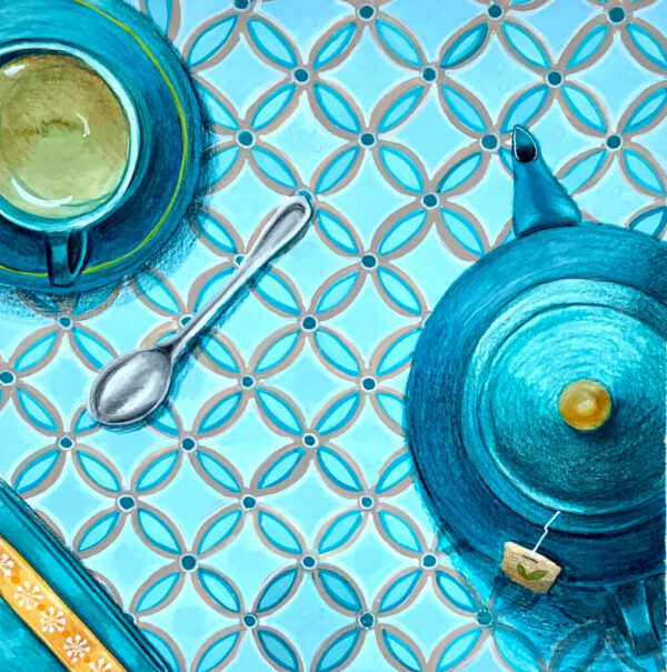 Illustration originale "Une tasse de thé"