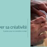 comment retrouver sa créativité. mage de main qui colle sur une page