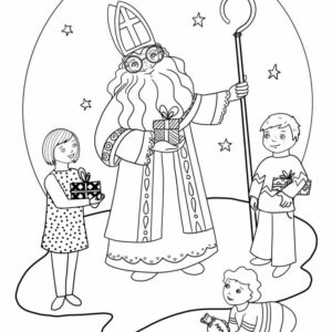 Saint Nicolas à colorier